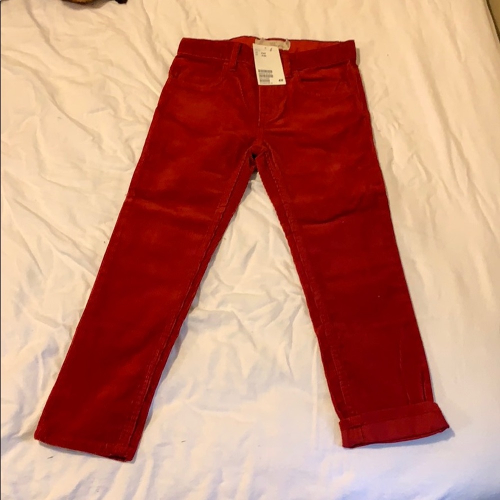 Boys Red Corduroy Pants